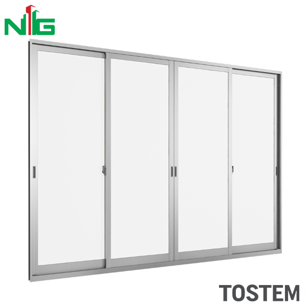 Cửa Đi Mở Trượt 4 Cánh 2 Ray